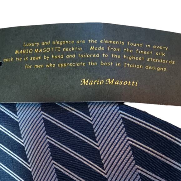 NWT Mario Masotti Silk Navy Tie 4/$10 - Picture 3 of 5